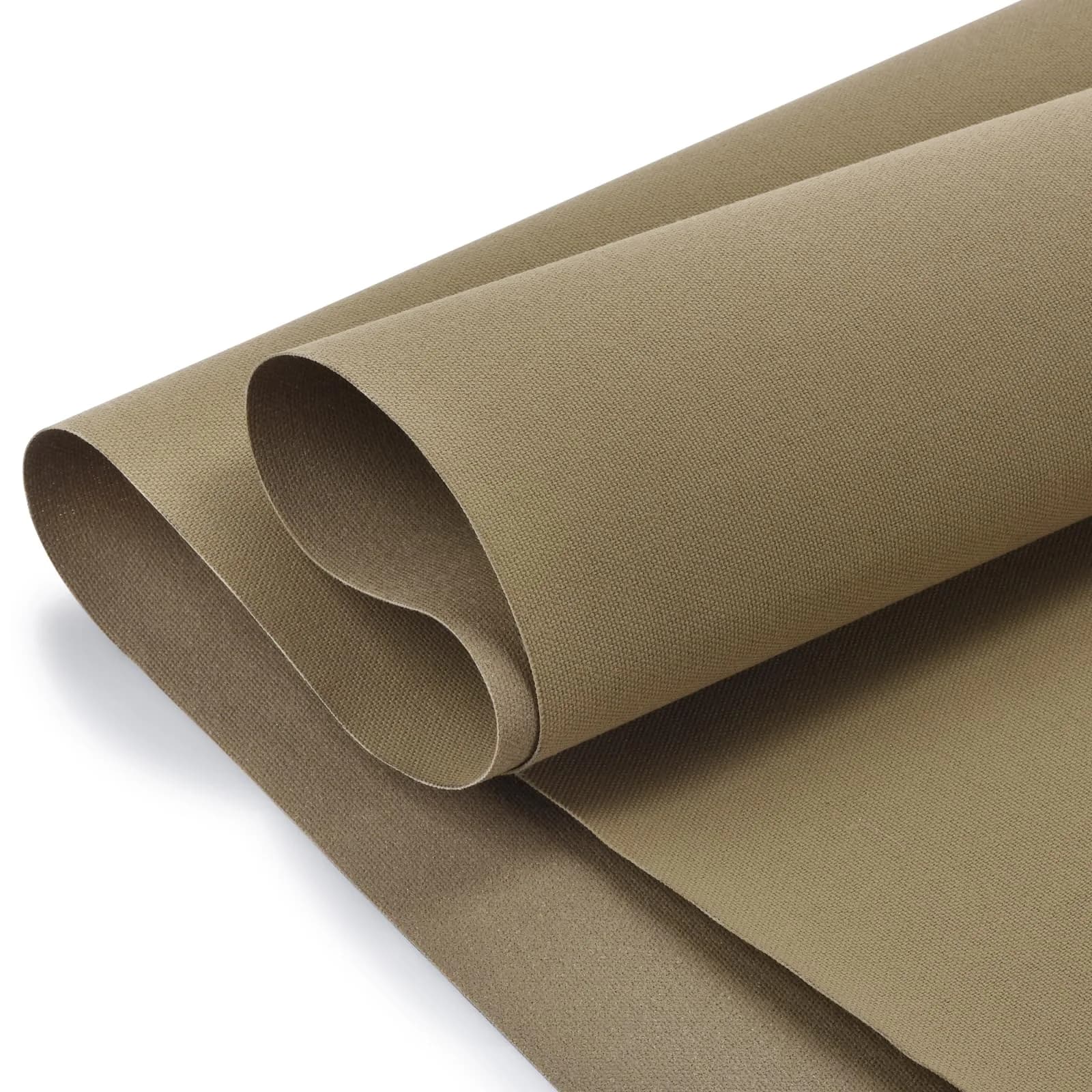 TeeLiy Waterproof Canvas Fabric 600D Upholstery Outdoor Fabric 1 Yard Black 112 cm (36 x 58 inches) | Heavy Duty Ripstop Sewing Cloth — Khakil