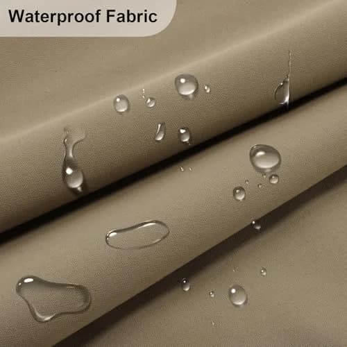 TeeLiy Waterproof Canvas Fabric by The Yard 600D Upholstery Outdoor Fabric 58" W, 1 Yard Khakil (147 cm x 91 cm) thumbnail 2