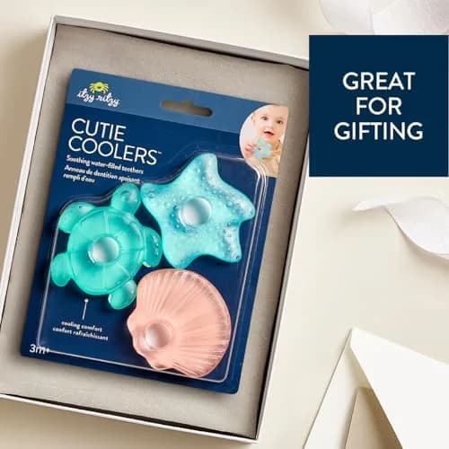 Itzy Ritzy Water-Filled Teethers for Teething Relief, Set of 3 (Seaside) | BPA-Free Silicone, Chills for Comfort thumbnail 5