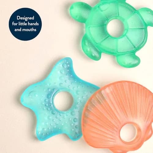 Itzy Ritzy Water-Filled Teethers for Teething Relief, Set of 3 (Seaside) | BPA-Free Silicone, Chills for Comfort thumbnail 4
