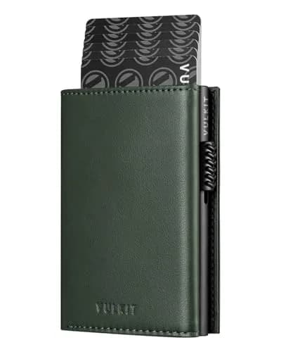 VULKIT Card Holder Wallet with Coin Pocket & ID Window | RFID Blocking Leather Wallet for Cash & Credit Cards thumbnail 1