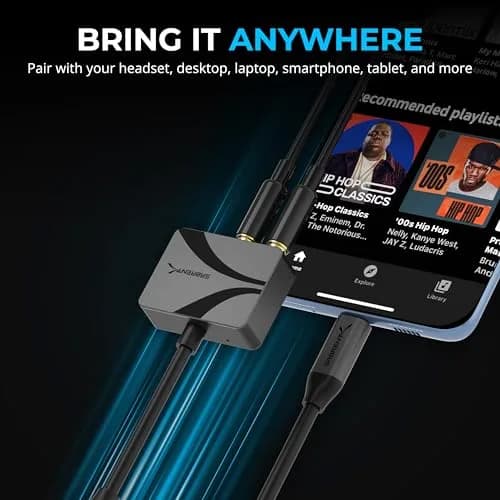 SABRENT USB-C to 3.5mm Audio Adapter with 100W PD, 24-Bit | Portable Sound Card for USB-C Devices thumbnail 8
