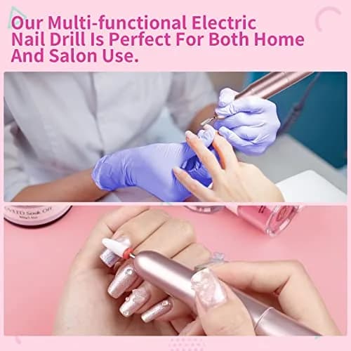 SAVILAND Electric Nail Drill 20000RPM Portable Efile Machine with 7 Bits & 51 Sanding Bands | Professional Acrylic Gel Nail Care thumbnail 6