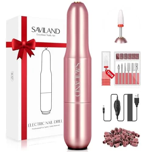 SAVILAND Electric Nail Drill 20000RPM Portable Efile Machine with 7 Bits & 51 Sanding Bands | Professional Acrylic Gel Nail Care thumbnail 1