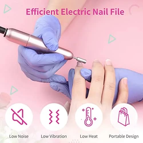 SAVILAND Electric Nail Drill 20000RPM Portable Efile Machine with 7 Bits & 51 Sanding Bands | Professional Acrylic Gel Nail Care thumbnail 7