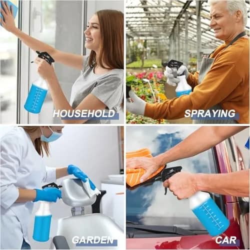 Gandeer 10 Pack 16 oz Spray Bottles | Stylish Cleaning Containers, Black, Reusable, Leak-Proof, Portable thumbnail 7