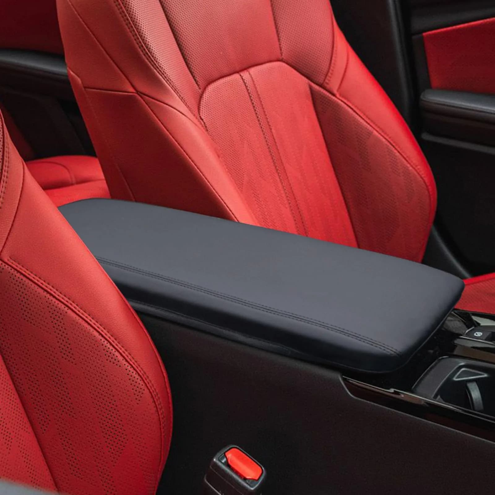 TOPINSTALL Center Console Cover for 2025-2027 Toyota Camry LE/SE/XLE/XSE | PU Leather Armrest Protector - main product image
