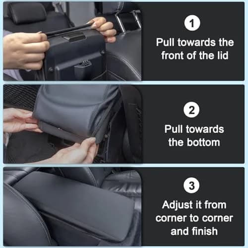 TOPINSTALL Center Console Cover for 2025-2027 Toyota Camry LE/SE/XLE/XSE | PU Leather Armrest Protector thumbnail 5