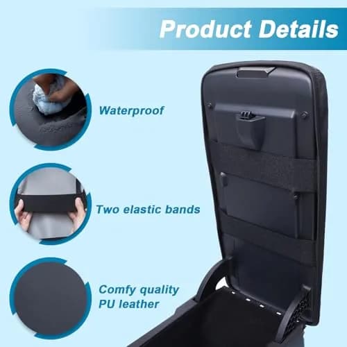 TOPINSTALL Center Console Cover for 2025-2027 Toyota Camry LE/SE/XLE/XSE | PU Leather Armrest Protector thumbnail 6