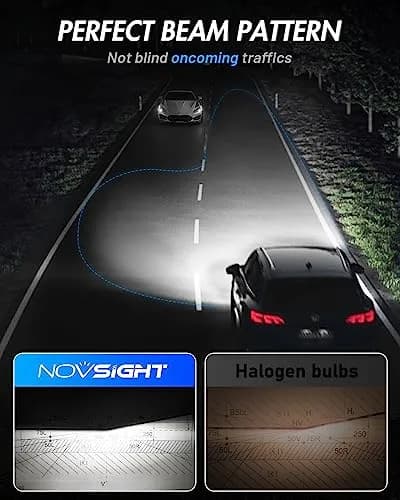 NOVSIGHT 9005 LED Fog Light Bulbs 2 Pack | 50,000 Lumens, 6500K Cool White, 800% Brightness, Plug & Play thumbnail 5