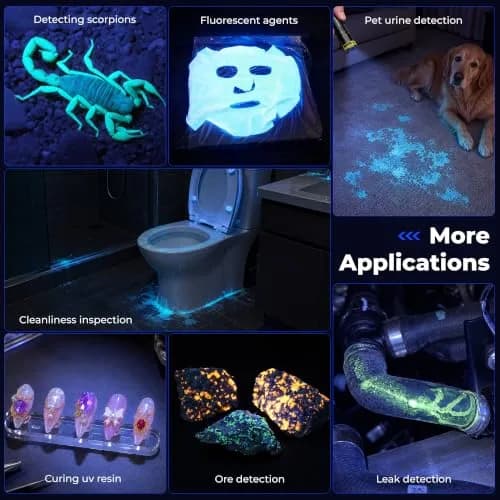 DARKBEAM UV Flashlight Filtered 365nm LED Black Light Woods Lamp Blacklight | Pet Urine & Stain Detector thumbnail 6
