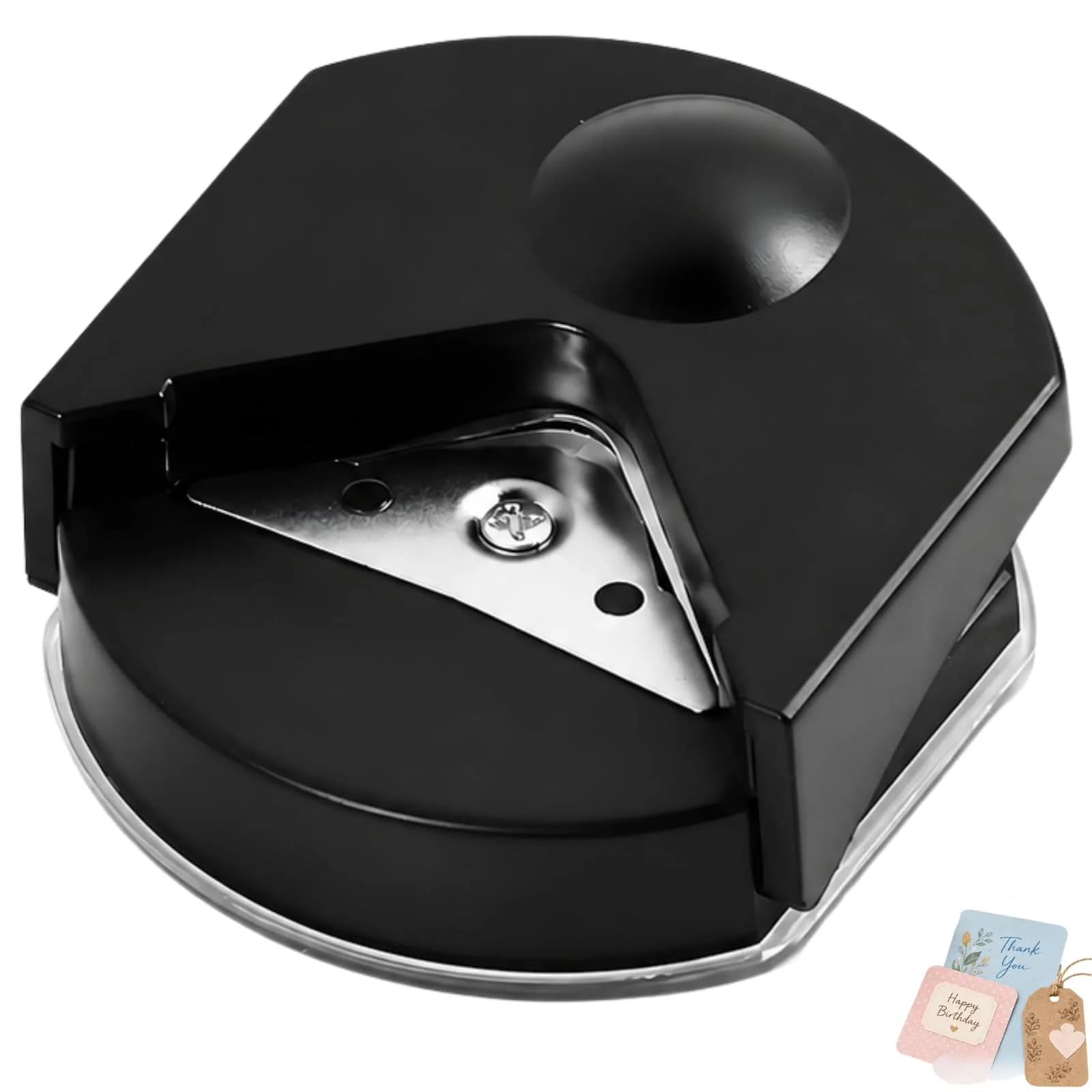 Kryoflare 4mm Corner Rounder Punch, Steel Paper Cutter with Adjustable Guide | Precise Rounding Tool for Crafts - main product image