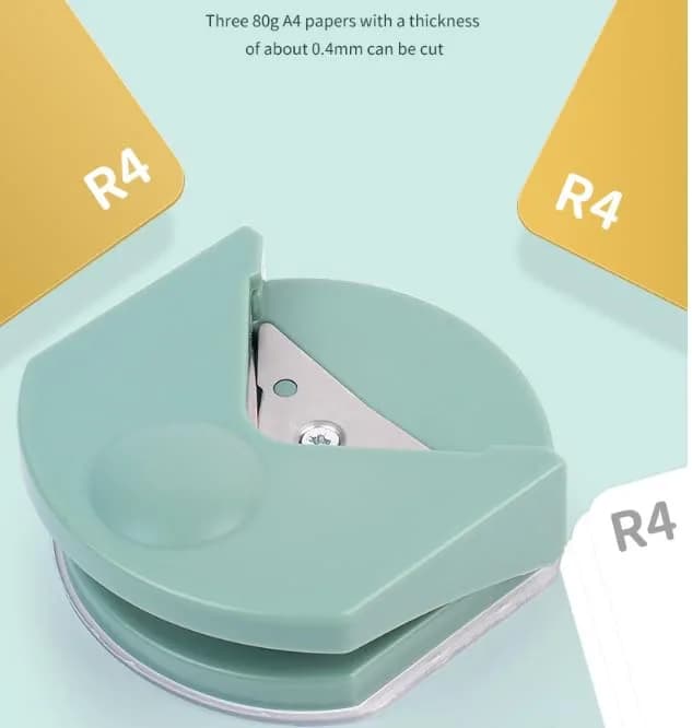 Kryoflare 4mm Corner Rounder Punch, Steel Paper Cutter with Adjustable Guide | Precise Rounding Tool for Crafts thumbnail 5