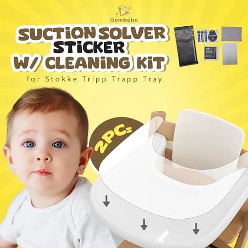 Gembebe Suction Solver Sticker Compatible with Stokke Tripp Trapp Tray 2 Pieces | Improves Suction & Keeps Bowls Secure thumbnail 2