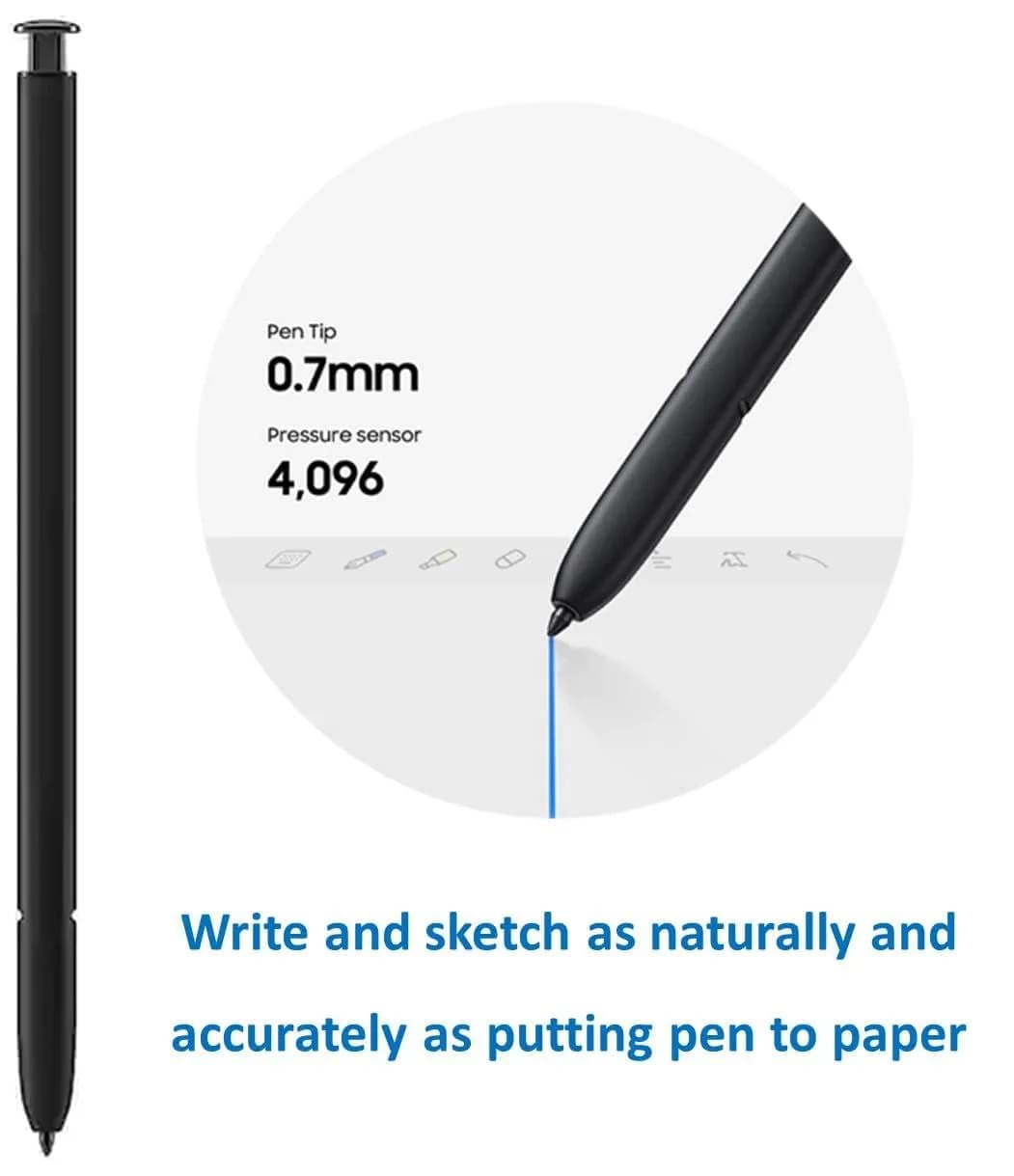 TYHJ S Pen S23 Ultra Replacement Stylus Pen for Samsung Galaxy S23 Ultra 5G (Gray) | 4096 Pressure Levels + 3 Nibs - view 4