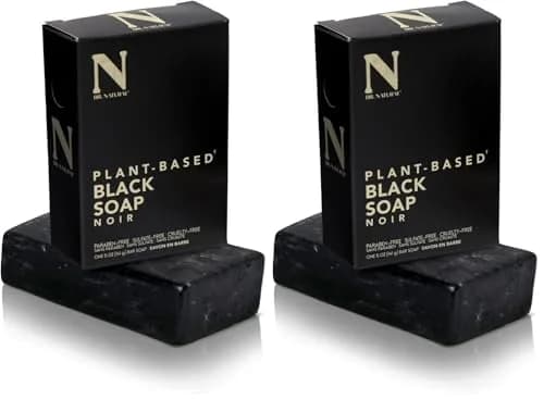 Dr. Natural Black Bar Soap 5 oz | Organic Shea Butter for Acne & Blemishes | Gentle & Moisturizing thumbnail 1
