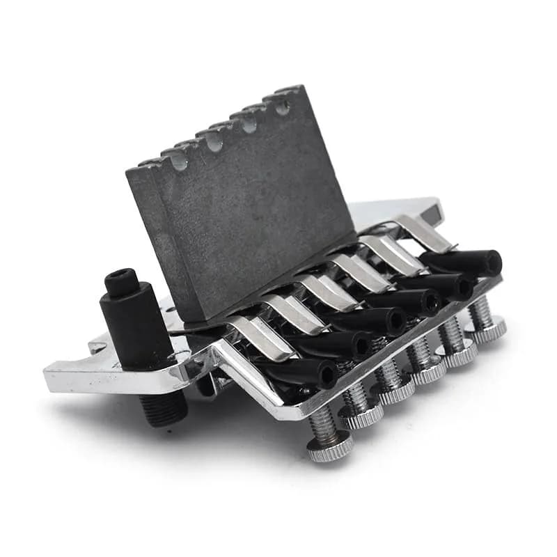 SAPHUE Electric Guitar Tremolo Bridge Double Locking System for Floyd Rose Type (Matte Chrome, 53mm) thumbnail 5