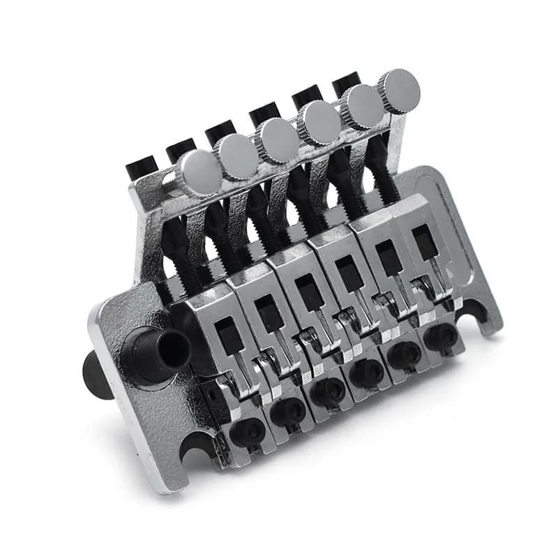 SAPHUE Electric Guitar Tremolo Bridge Double Locking System for Floyd Rose Type (Matte Chrome, 53mm) thumbnail 8
