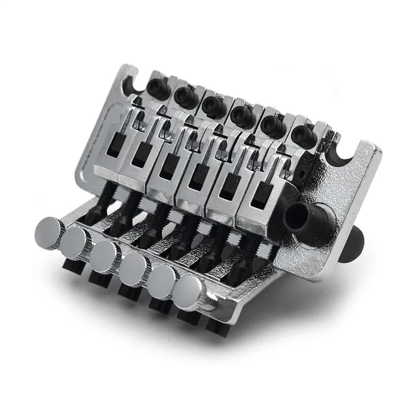 SAPHUE Electric Guitar Tremolo Bridge Double Locking System for Floyd Rose Type (Matte Chrome, 53mm) thumbnail 9