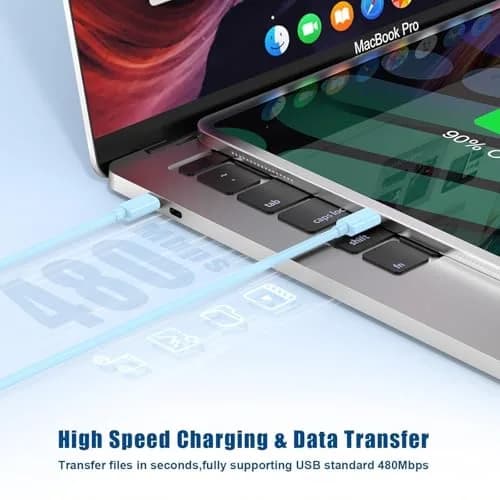 Cerdeti 20W USB-C PD Charger & 10ft Cable Set | Fast Charging for iPhone 17/16/15 Series, iPad, AirPods | 2.74m (10ft) Cable thumbnail 5