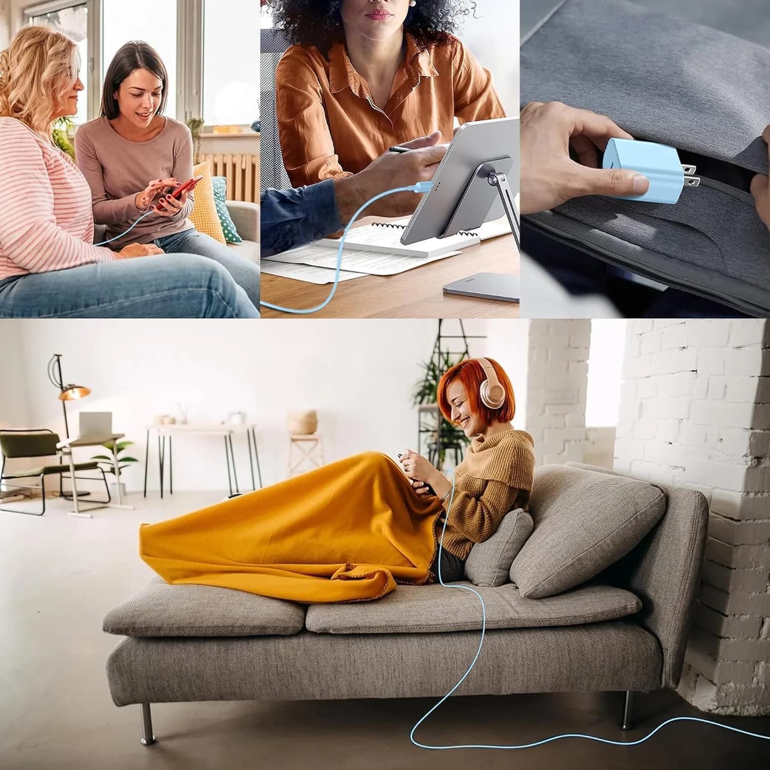 Cerdeti 20W USB-C PD Charger & 10ft Cable Set | Fast Charging for iPhone 17/16/15 Series, iPad, AirPods | 2.74m (10ft) Cable - view 6