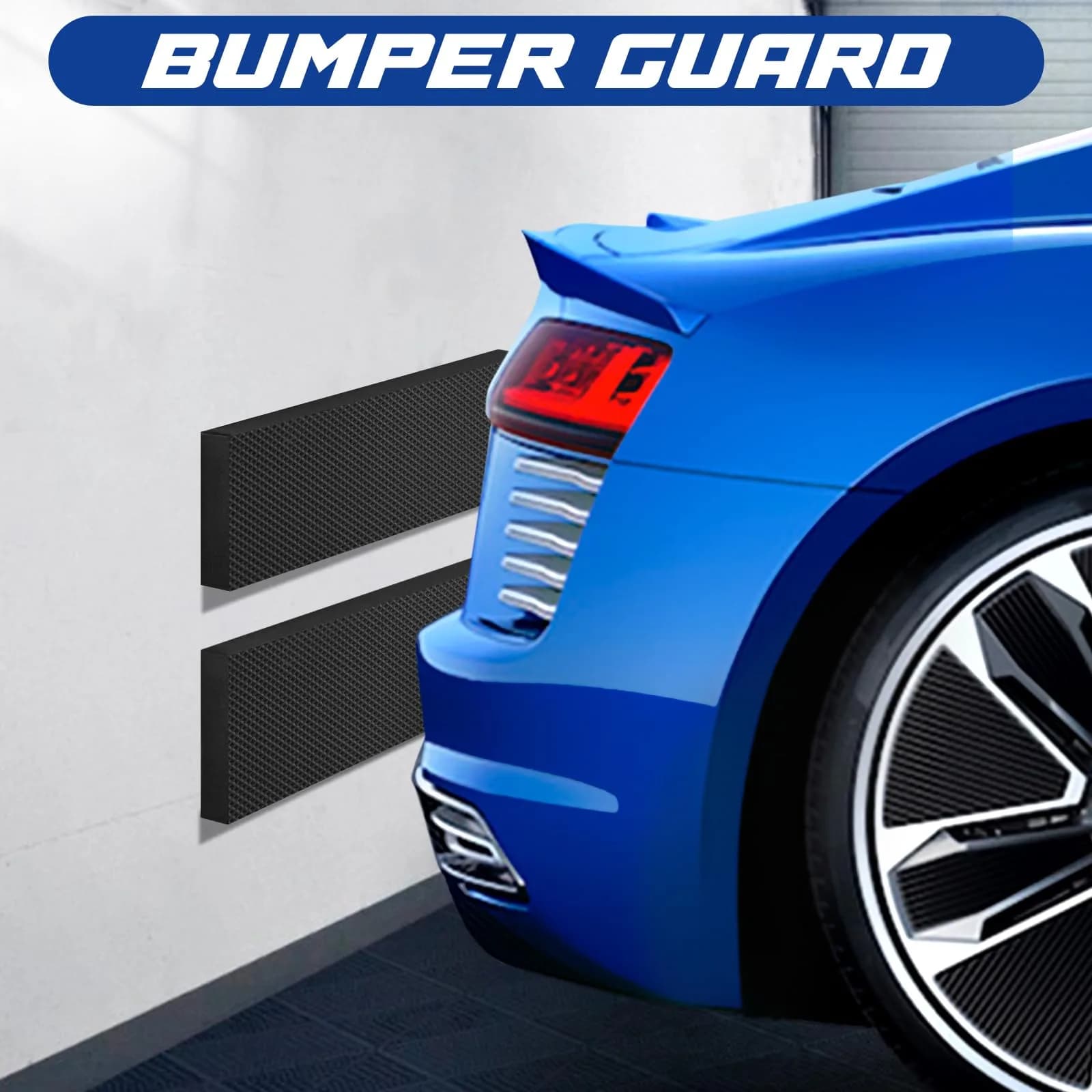 Spurtar 4-Piece Garage Wall Protector 15.7" x 5.9" x 0.8" | Anti-Collision Car Door Guard for Indian Garages - view 3