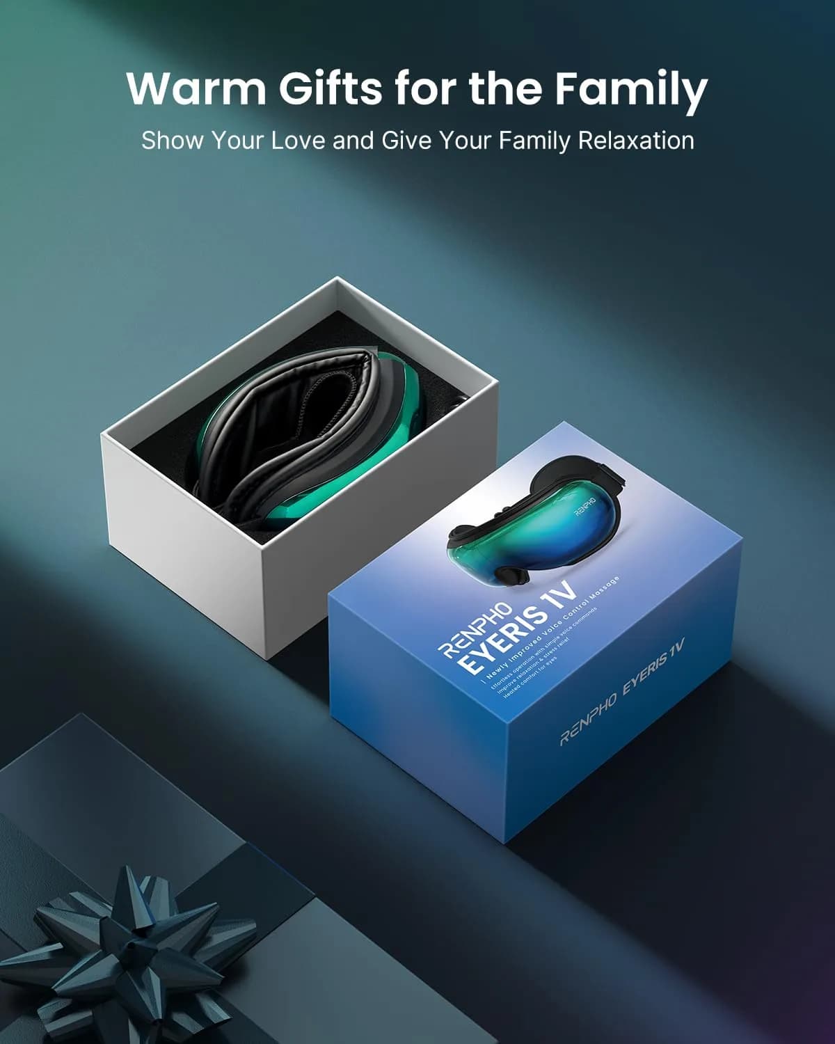 RENPHO Eyeris 1V Voice Control Eye Massager with Heat & Bluetooth Music | Gradient Green (1 Unit) - view 7