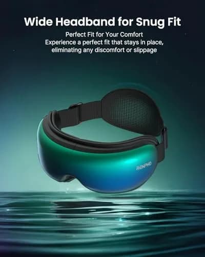 RENPHO Eyeris 1V Voice Control Eye Massager with Heat & Bluetooth Music | Gradient Green (1 Unit) thumbnail 8