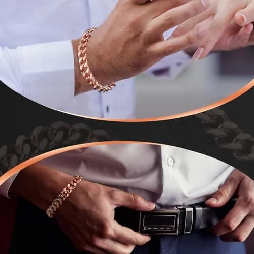 Tondiamo Braided Copper Bracelet 7.5 inch (19 cm) | Valentine's Day Gift for Men thumbnail 6