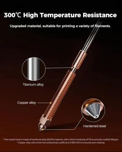 Creality Official Hi Ceramic Hotend Kit Supports 300°C High-Speed 3D Printing | All-Metal Design thumbnail 5
