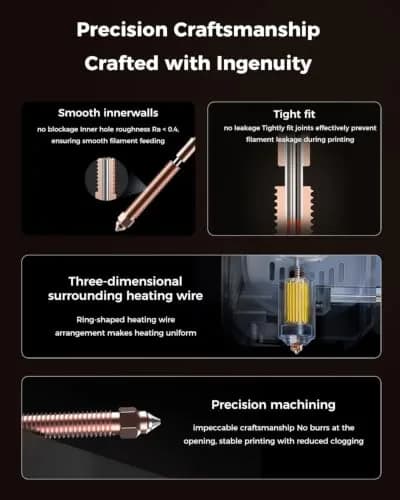 Creality Official Hi Ceramic Hotend Kit Supports 300°C High-Speed 3D Printing | All-Metal Design thumbnail 6