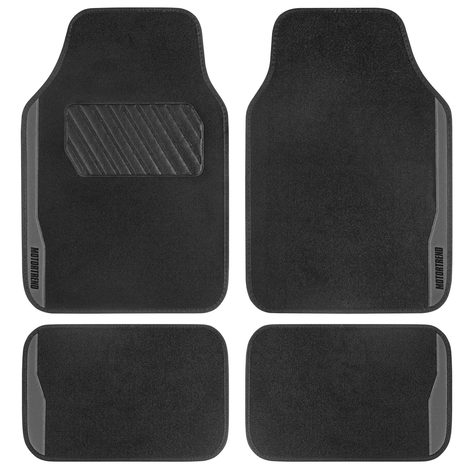 Motor Trend SpeedSeries Car Floor Mats Set - Versatile Fit for Cars, Trucks, SUVs, Vans 25.75"L x 17.5"W | Racing Design