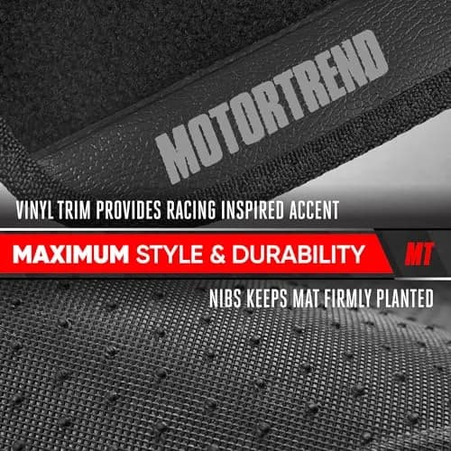 Motor Trend SpeedSeries Carpet Car Floor Mats Set - Versatile Fit for Cars, Trucks, SUVs, Vans 25.75in x 17.5in | All-Weather Durable Design thumbnail 7