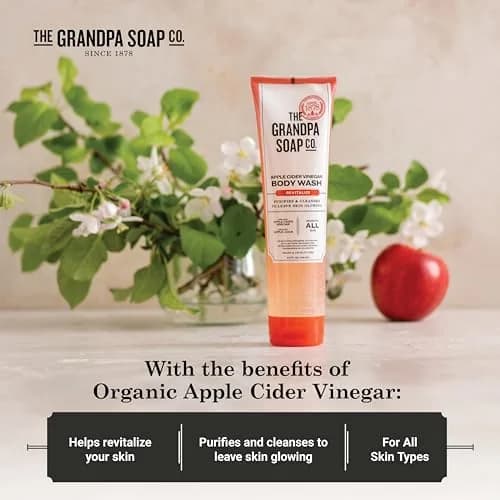 Grandpa's Apple Cider Vinegar Body Wash 9.5 Fl Oz | Vegan, Purifies & Glows Skin thumbnail 4