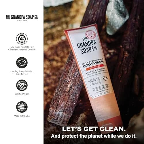Grandpa's Apple Cider Vinegar Body Wash 9.5 Fl Oz | Vegan, Purifies & Glows Skin thumbnail 6