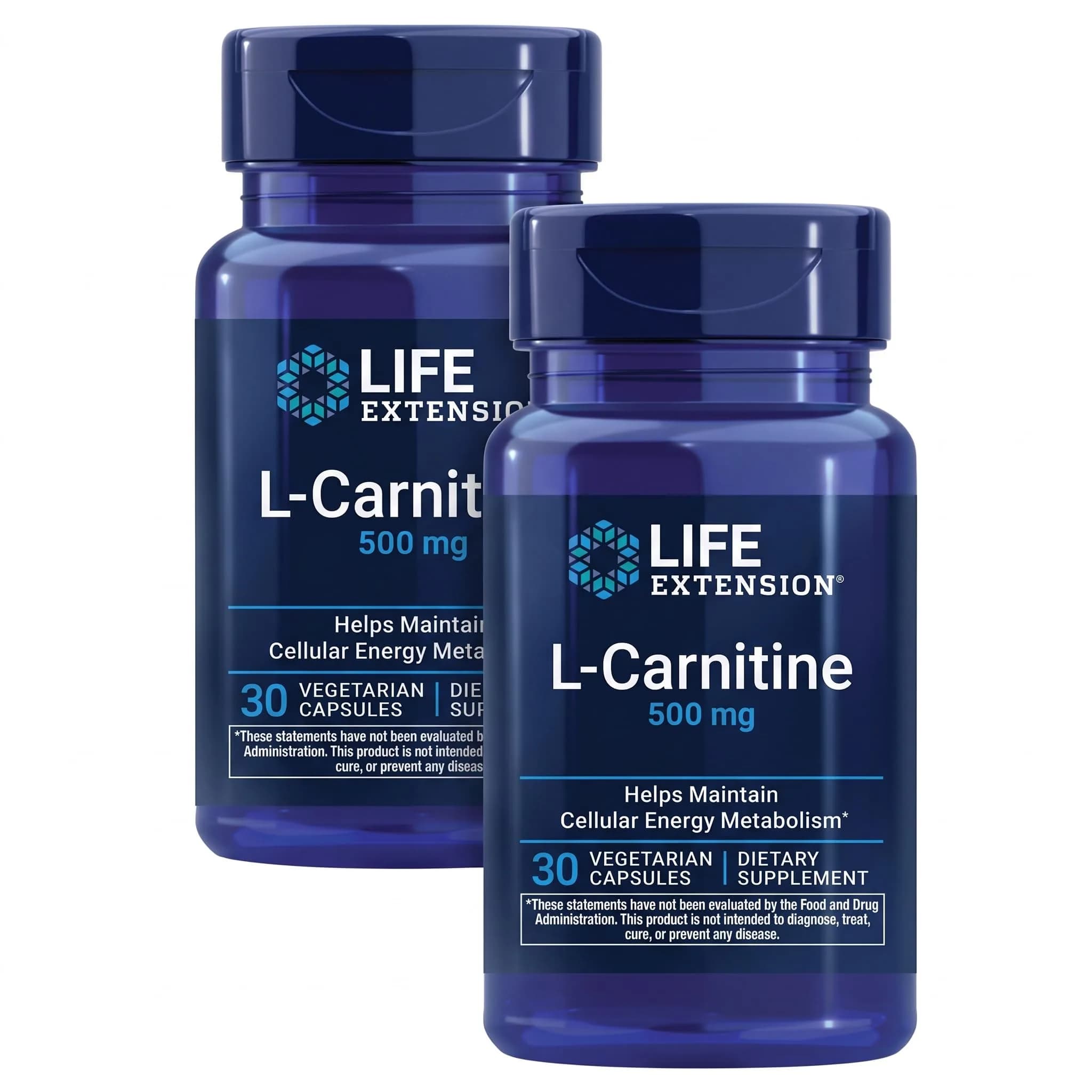 Life Extension L-Carnitine 500 mg Vegetarian Capsules | Supports Energy & Memory