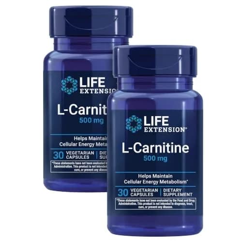 Life Extension L-Carnitine 500 mg Vegetarian Capsules | Supports Energy & Memory thumbnail 1