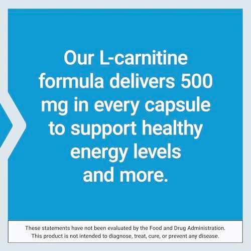 Life Extension L-Carnitine 500 mg Vegetarian Capsules | Supports Energy & Memory thumbnail 5