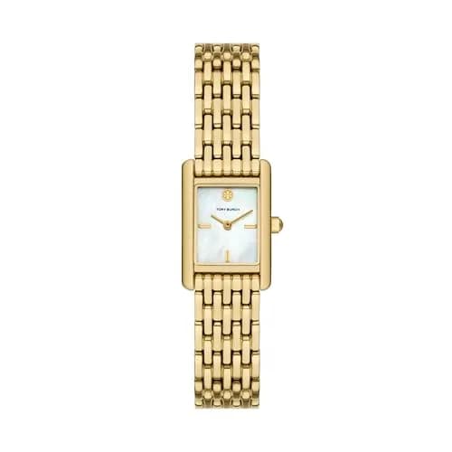 Tory Burch Women's Eleanor Small Gold-Tone Stainless Steel Bracelet Watch (Model: TBW1082) | Elegant, 19mm case, Mother-of-Pearl Dial thumbnail 1