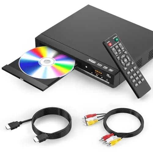 WSJSYH All-Region DVD Player with HDMI & USB | Plays CD, DVD, VCD, JPEG, MP3 | 1080P Upscaling thumbnail 1