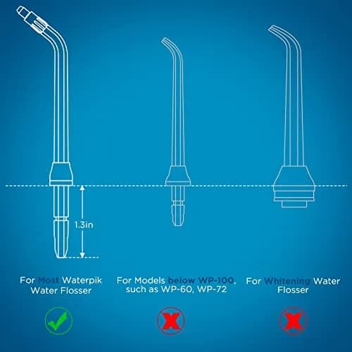 FreFeel Replacement Heads for Waterpik Water Flosser | Universal Orthodontic Tips (8 Pack) thumbnail 2