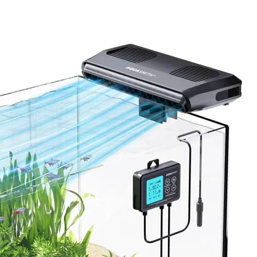 AQUASMITH Aquarium Chiller Fan with Temperature Control | Silent, Auto Start/Stop, 3-Speed Modes for Fish & Coral Tanks thumbnail 1