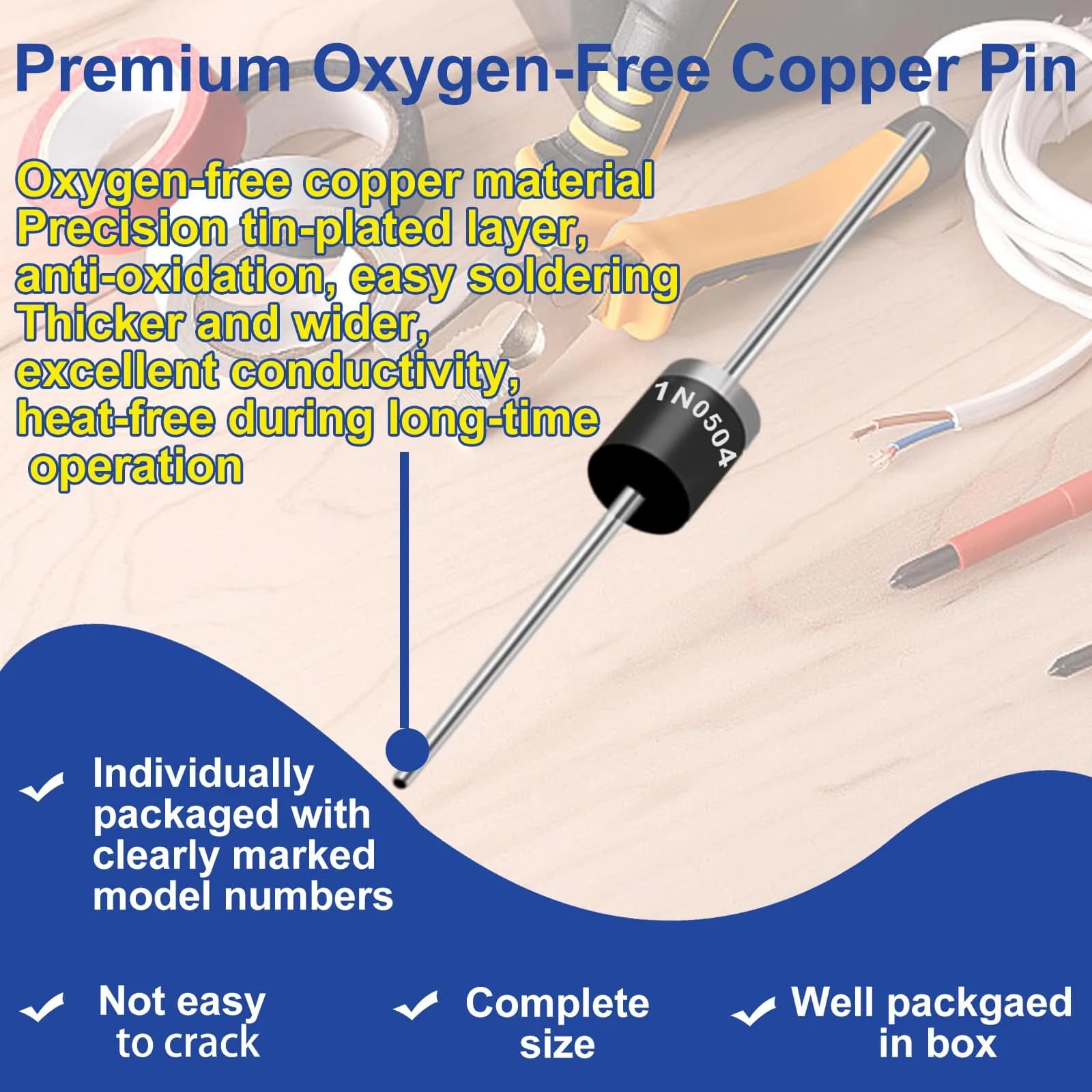 Tnisesm 20 Values Diodes Kit 190 Pcs | Rectifier, Schottky, Fast Recovery, Switching Diodes Assortment - view 3