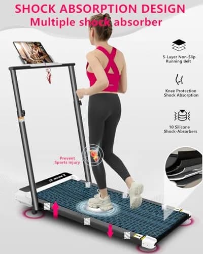AGTFU Walking Pad with Handle Bar | 5% Manual Incline, Foldable, 300 LBS Capacity, Quiet Under Desk Treadmill thumbnail 5