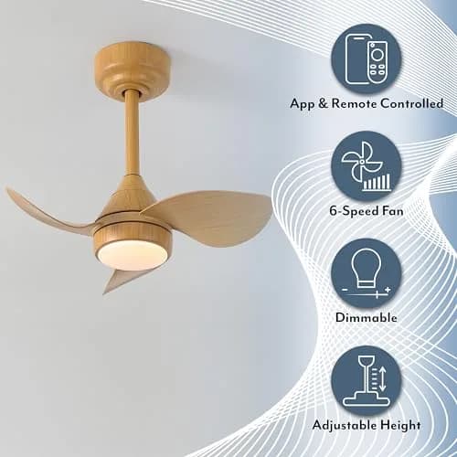 OVAL AIR AIR8000D Albini Ceiling Fan 22" | Minimalist 6-Speed Smart LED Fan for Living Room & Bedroom thumbnail 4