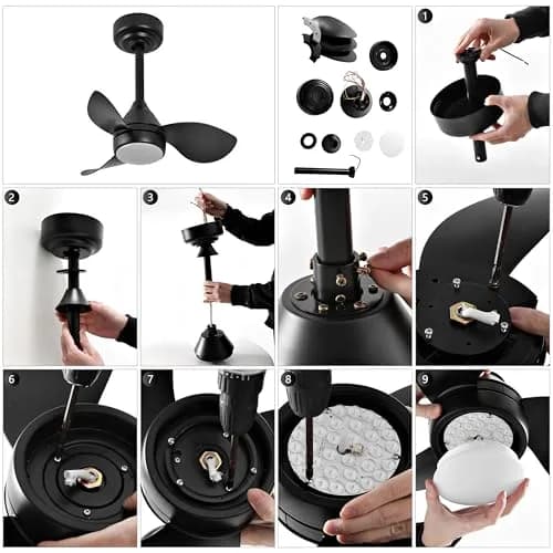 OVAL AIR AIR8000D Albini Ceiling Fan 22" | Minimalist 6-Speed Smart LED Fan for Living Room & Bedroom thumbnail 5