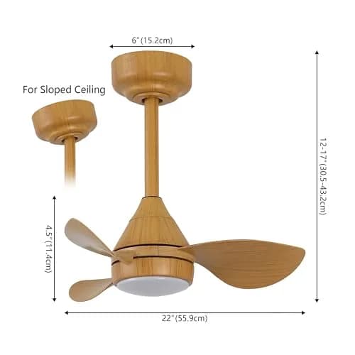 OVAL AIR AIR8000D Albini Ceiling Fan 22" | Minimalist 6-Speed Smart LED Fan for Living Room & Bedroom thumbnail 2