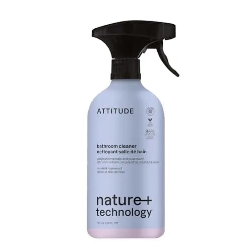 ATTITUDE Bathroom Cleaner Spray Lemon & Rosewood 768ml (26 Fl Oz) | EWG Verified Natural Origin Ingredients thumbnail 1