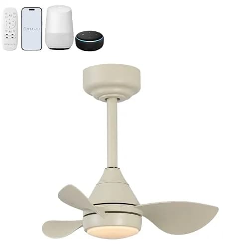OVAL AIR AIR8000E Albini 22" Contemporary Minimalist 6-Speed Metal Ceiling Fan | Smart Dimmable LED for Living Room & Bedroom thumbnail 1