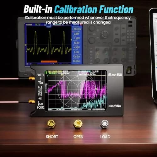 Seesii NanoVNA-H4 Vector Network Analyzer V4.4 9kHz-1.5GHz | 1.5GHz Frequency Range, 4" Touchscreen, EVA Case thumbnail 7